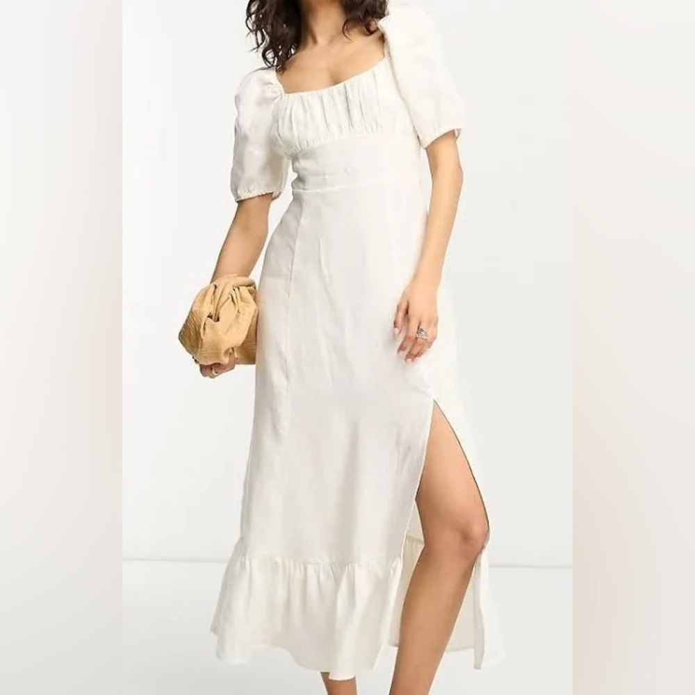 & Other Stories Linen Midi Dress